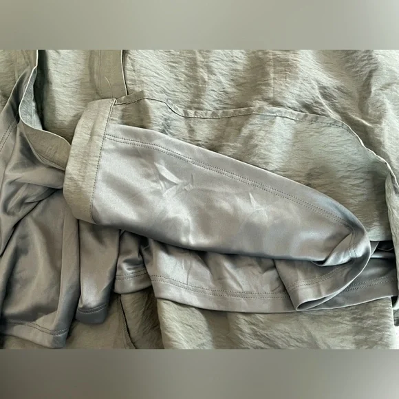 New! Nine West Button-Front Sage Green Long Shirt Dress Women’s Size Large - Picture 13 of 16